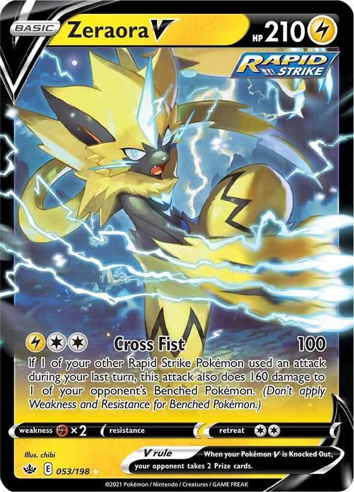 Zeraora V 053/198 Chilling Reign Pokémon card