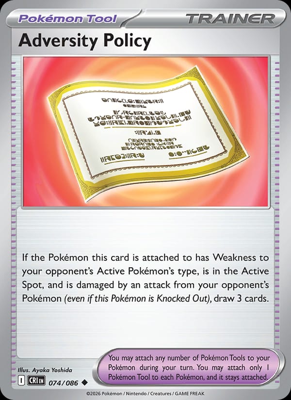 Adversity Policy 074/086 Chaos Rising Pokémon card