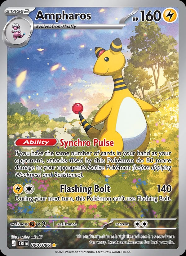 Ampharos 090/086 Chaos Rising Pokémon card