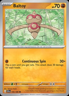 Baltoy 046/086 Common – Chaos Rising Pokémon card