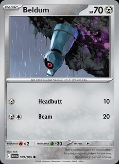 Beldum 059/086 Common – Chaos Rising Pokémon card