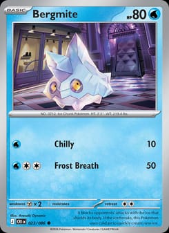 Bergmite 023/086 Common – Chaos Rising Pokémon card