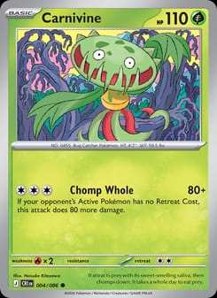 Carnivine 004/086 Common – Chaos Rising Pokémon card
