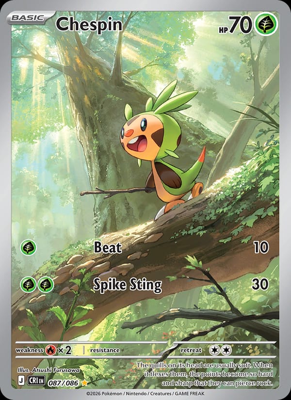 Chespin 087/086 Chaos Rising Pokémon card