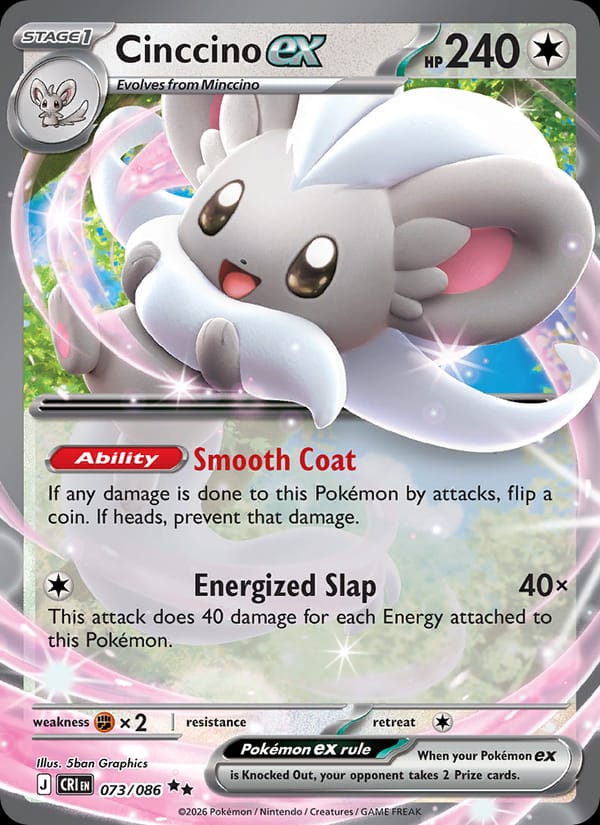 Cinccino ex 073/086 Chaos Rising Pokémon card