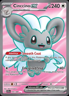 Cinccino ex 105/086 Ultra Rare – Chaos Rising Pokémon card