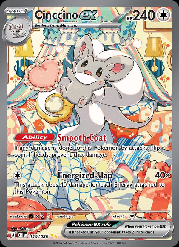 Cinccino ex 119/086 Chaos Rising Pokémon card