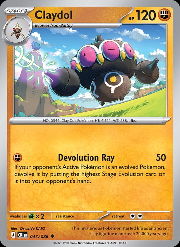 Claydol 047/086 Chaos Rising Pokémon card