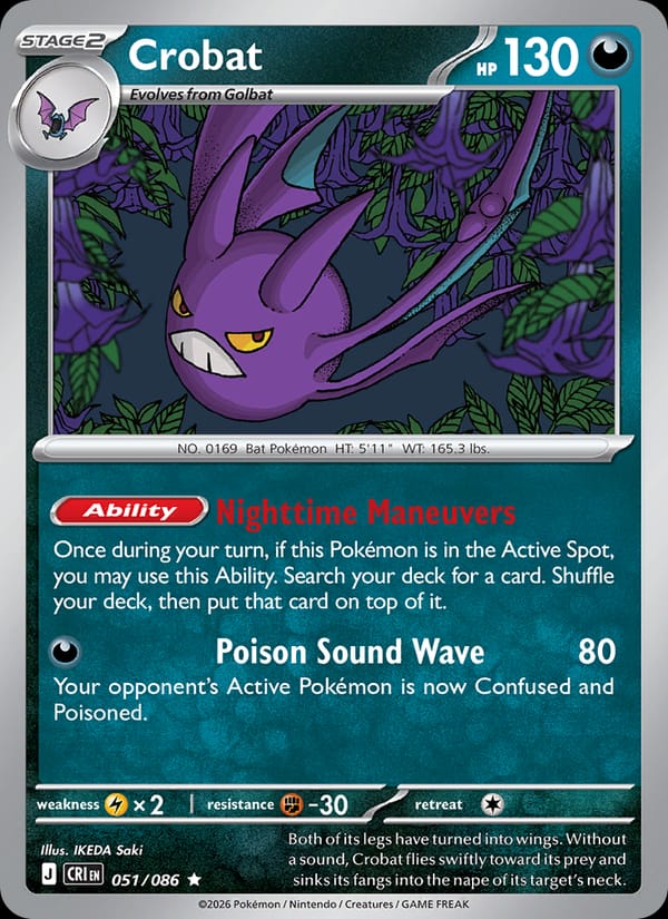 Crobat 051/086 Chaos Rising Pokémon card