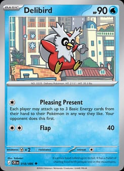 Delibird 018/086 Uncommon – Chaos Rising Pokémon card