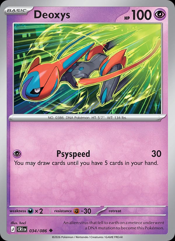 Deoxys 034/086 Chaos Rising Pokémon card