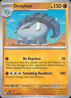 Donphan 045/086 Common – Chaos Rising Pokémon card