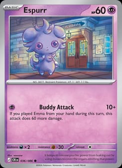 Espurr 036/086 Common – Chaos Rising Pokémon card