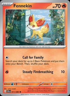 Fennekin 011/086 Common – Chaos Rising Pokémon card