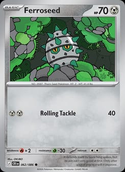 Ferroseed 062/086 Common – Chaos Rising Pokémon card