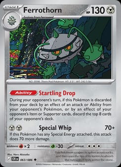 Ferrothorn 063/086 Uncommon – Chaos Rising Pokémon card