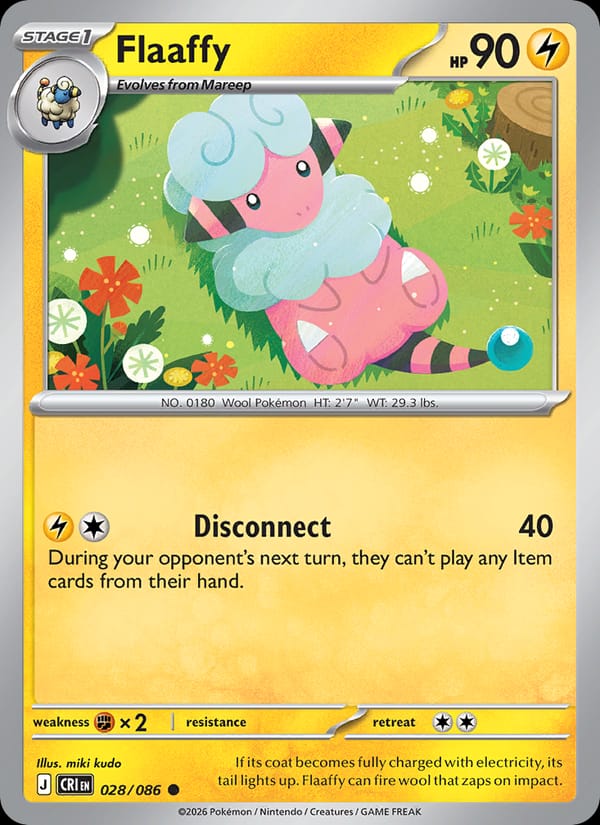 Flaaffy 028/086 Chaos Rising Pokémon card