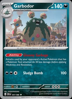 Garbodor 057/086 Uncommon – Chaos Rising Pokémon card
