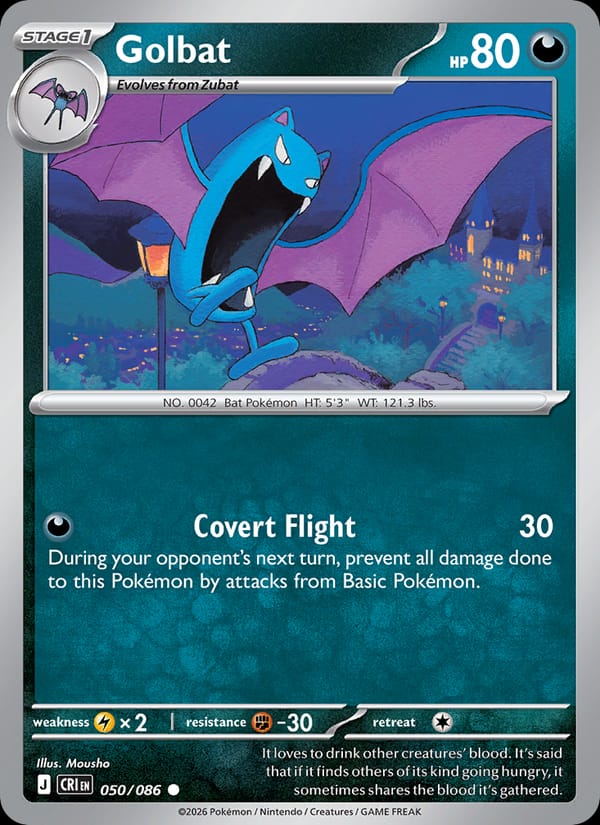 Golbat 050/086 Chaos Rising Pokémon card