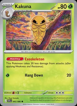 Kakuna 002/086 Common – Chaos Rising Pokémon card