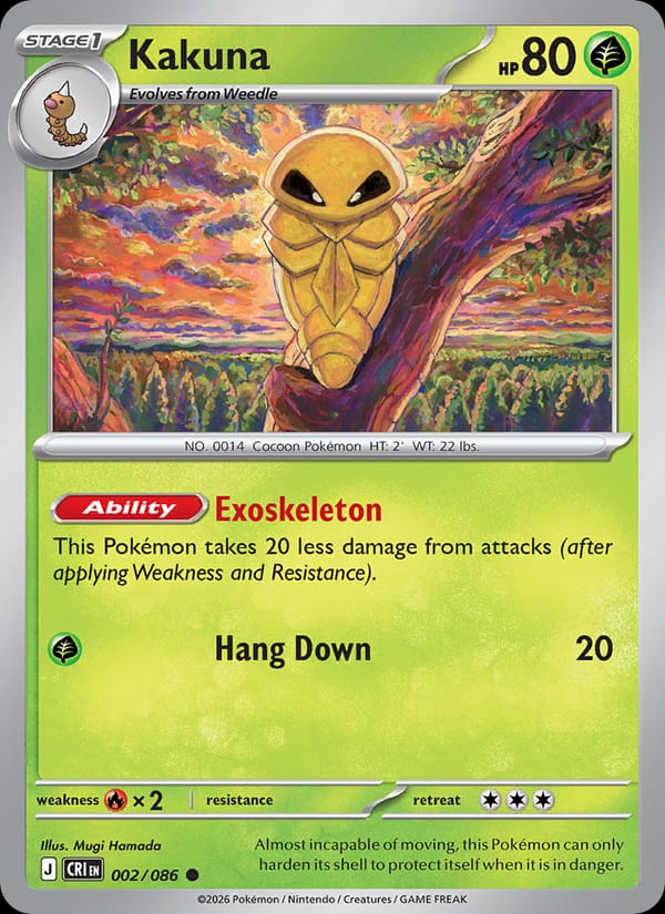Kakuna 002/086 Chaos Rising Pokémon card