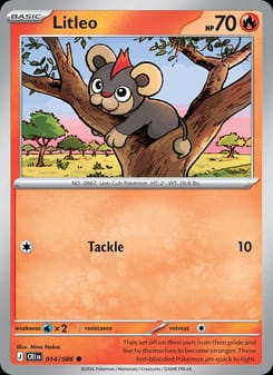 Litleo 014/086 Common – Chaos Rising Pokémon card