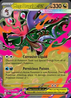 Mega Dragalge ex 065/086 Double Rare – Chaos Rising Pokémon card