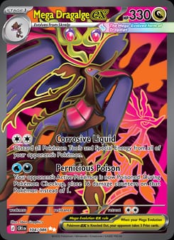 Mega Dragalge ex 104/086 Ultra Rare – Chaos Rising Pokémon card