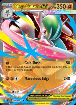 Mega Gallade ex 048/086 Double Rare – Chaos Rising Pokémon card