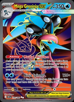Mega Greninja ex 100/086 Ultra Rare – Chaos Rising Pokémon card