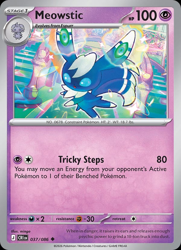 Meowstic 037/086 Chaos Rising Pokémon card