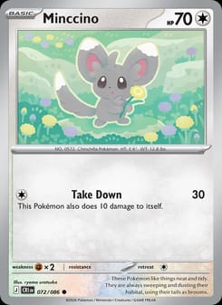 Minccino 072/086 Common – Chaos Rising Pokémon card