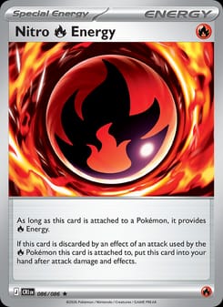 Nitro Fire Energy 086/086 Rare – Chaos Rising Pokémon card
