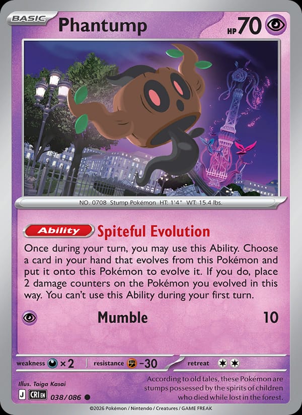 Phantump 038/086 Chaos Rising Pokémon card