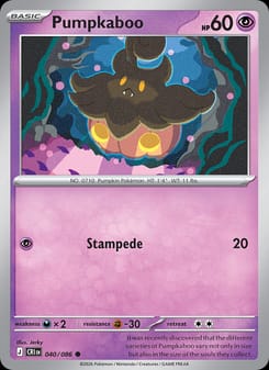 Pumpkaboo 040/086 Common – Chaos Rising Pokémon card