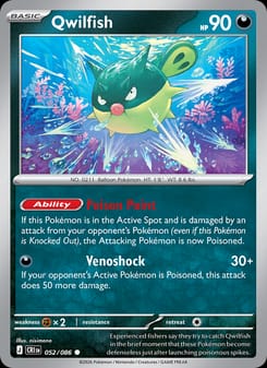 Qwilfish 052/086 Common – Chaos Rising Pokémon card