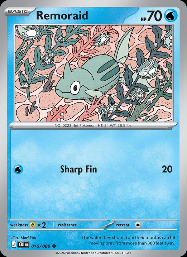 Remoraid 016/086 Chaos Rising Pokémon card