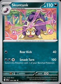 Skuntank 054/086 Uncommon – Chaos Rising Pokémon card