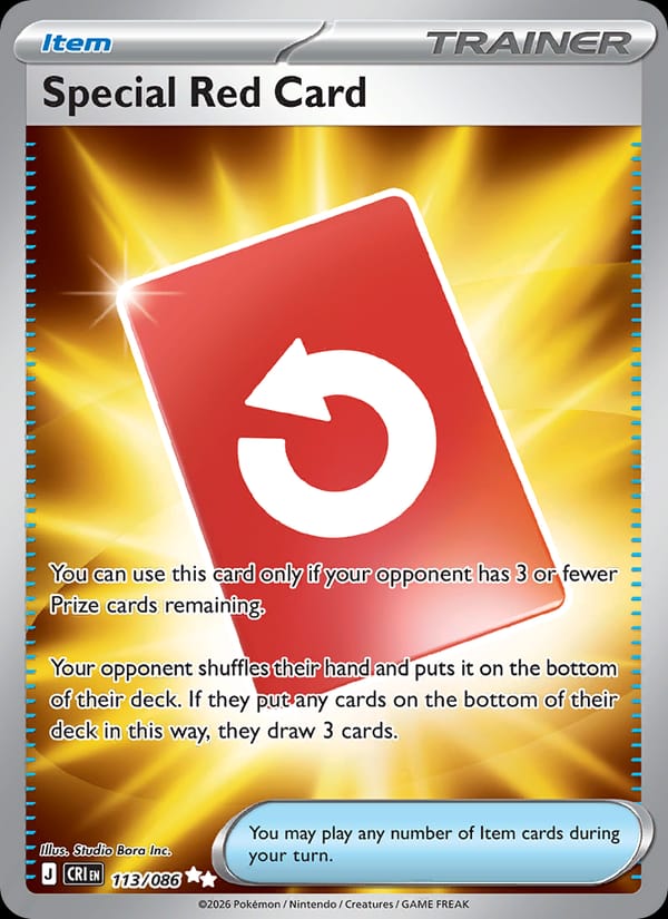 Special Red Card 113/086 Chaos Rising Pokémon card
