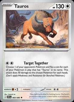 Tauros 069/086 Uncommon – Chaos Rising Pokémon card