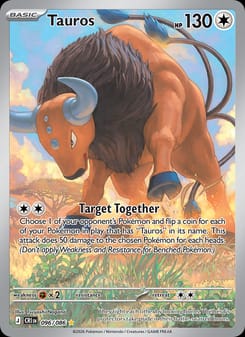 Tauros 096/086 Illustration Rare – Chaos Rising Pokémon card