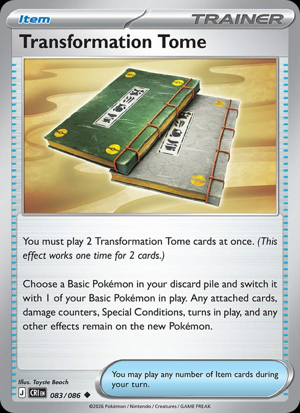 Transformation Tome 083/086 Chaos Rising Pokémon card