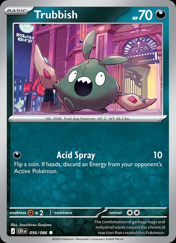 Trubbish 056/086 Chaos Rising Pokémon card