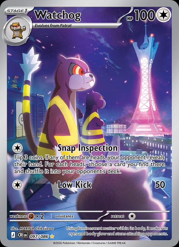 Watchog 097/086 Chaos Rising Pokémon card