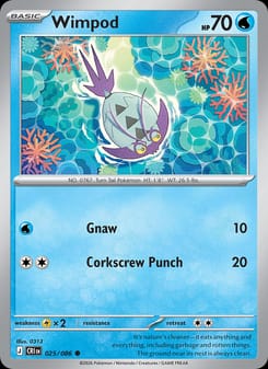 Wimpod 025/086 Common – Chaos Rising Pokémon card