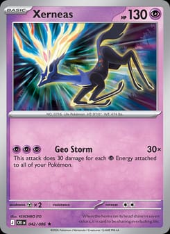 Xerneas 042/086 Rare – Chaos Rising Pokémon card