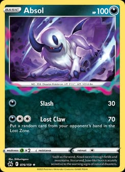 Absol 076/159 Holo Rare – Crown Zenith Pokémon card