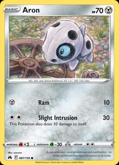 Aron 087/159 Common – Crown Zenith Pokémon card