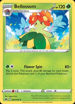 Bellossom 003/159 Rare – Crown Zenith Pokémon card