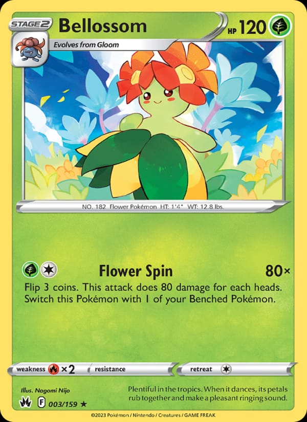 Bellossom 003/159 Crown Zenith Pokémon card